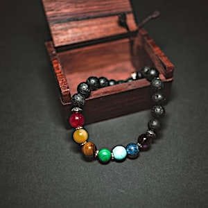 A unique DIY bracelet with colorful beads, perfect as a thoughtful gift.